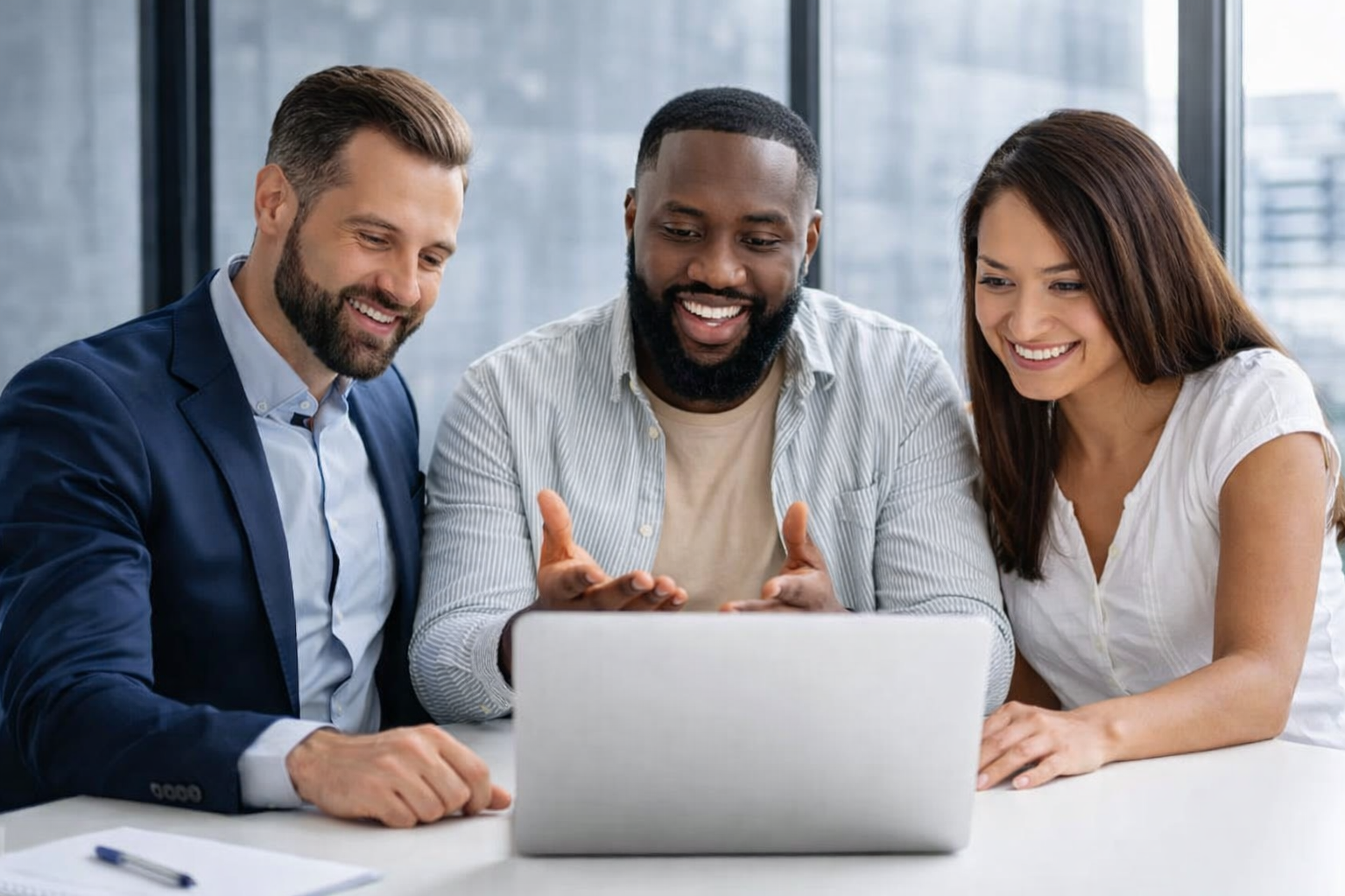 Team watches a virtual event